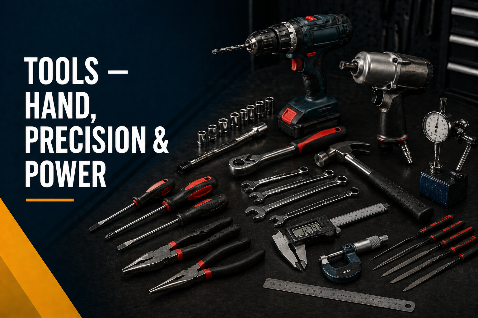 Tools — Hand, Precision & Power